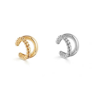 Punk Rock Gold Color Clip Earrings No Piercing Trendy Link Chain Earcuffs Statement Cartilage Earrings for Women Party Jewelry