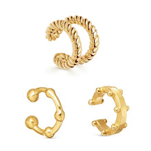 Charger l&#39;image dans la galerie, Punk Rock Gold Color Clip Earrings No Piercing Trendy Link Chain Earcuffs Statement Cartilage Earrings for Women Party Jewelry
