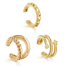 Charger l&#39;image dans la galerie, Punk Rock Gold Color Clip Earrings No Piercing Trendy Link Chain Earcuffs Statement Cartilage Earrings for Women Party Jewelry
