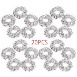 10pcs/Set Stainless Steel Finger Massage Ring Acupuncture Ring Therapy Relax Hand Blood Circulation Pain Relief Health Care