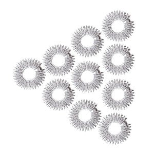 10pcs/Set Stainless Steel Finger Massage Ring Acupuncture Ring Therapy Relax Hand Blood Circulation Pain Relief Health Care