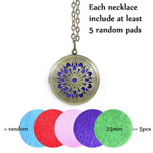 Charger l&#39;image dans la galerie, 1pc 28&#39; Chain Pads Antique Bronze Aromatherapy Pendants Essential Oil Perfume Aroma Diffuser Necklace Locket Necklace
