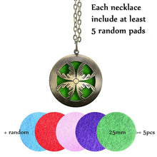Charger l&#39;image dans la galerie, 1pc 28&#39; Chain Pads Antique Bronze Aromatherapy Pendants Essential Oil Perfume Aroma Diffuser Necklace Locket Necklace
